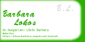 barbara lokos business card