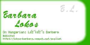 barbara lokos business card